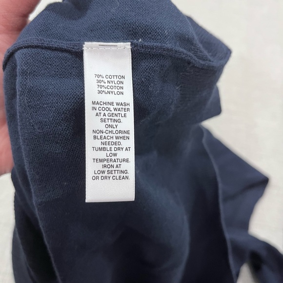 Mens Saks Fifth Avenue V Neck Sweater Navy Size Large - Picture 5 of 5